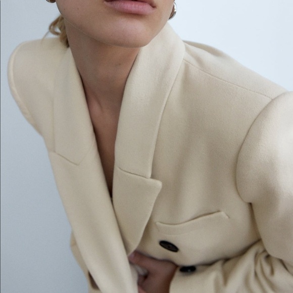 ZARA BNWT Velvet Double Breasted Blazer - Picture 2 of 6